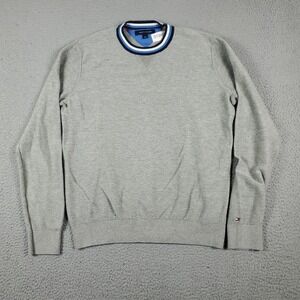 Tommy Hilfiger Gray Casual Long Sleeve Pullover Sweater Shirt Size Large